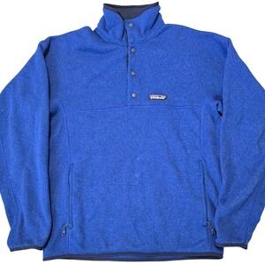 Patagonia Snap-T Fleece Pullover Blue Mens Small Synchilla Jacket